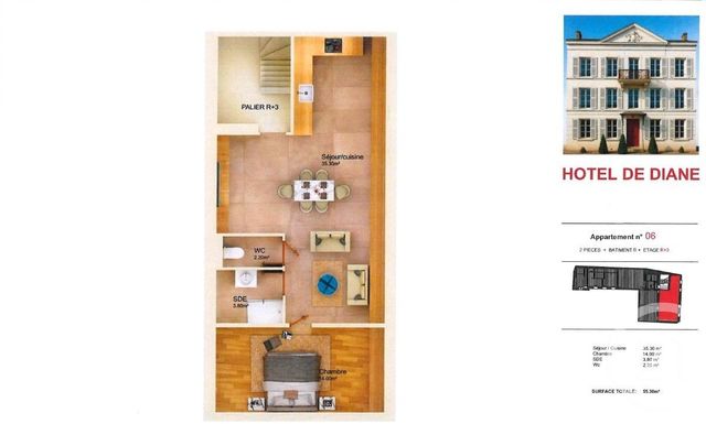 Appartement F2 à vendre - 2 pièces - 55.3 m2 - ANET - 28 - CENTRE - Century 21 Agence De Diane